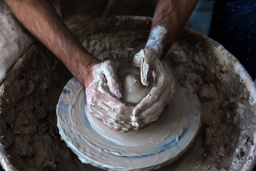 shaping clay